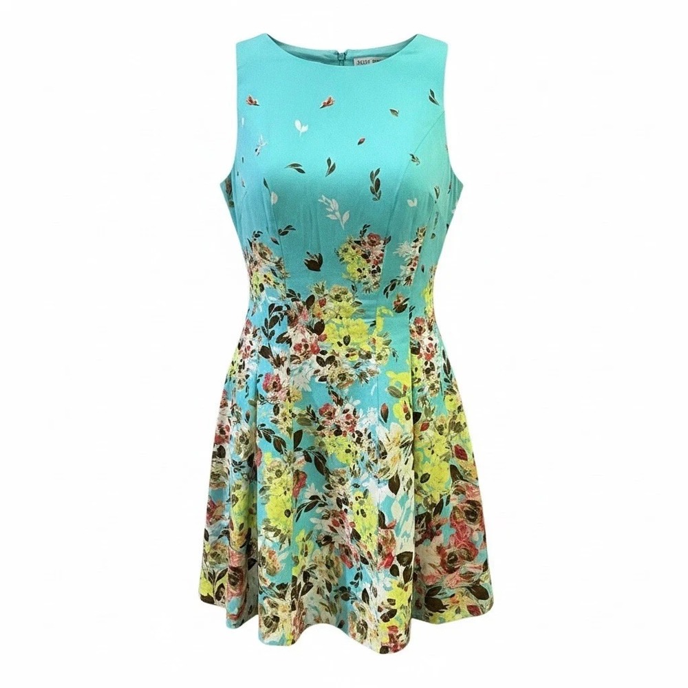 Maggy London Women's Dress Size 10 Floral Crew Sleeveless A-Line Summer Dress